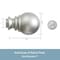 Kenney Mfg Kenney Layla 1" Value Decorative Window Curtain Rod, 30-84", Satin Silver KN87003V1NP - alternate 9